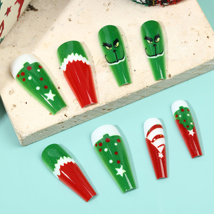 Festliche Kunstnägel mit weihnachtlichen Motiven Karnz