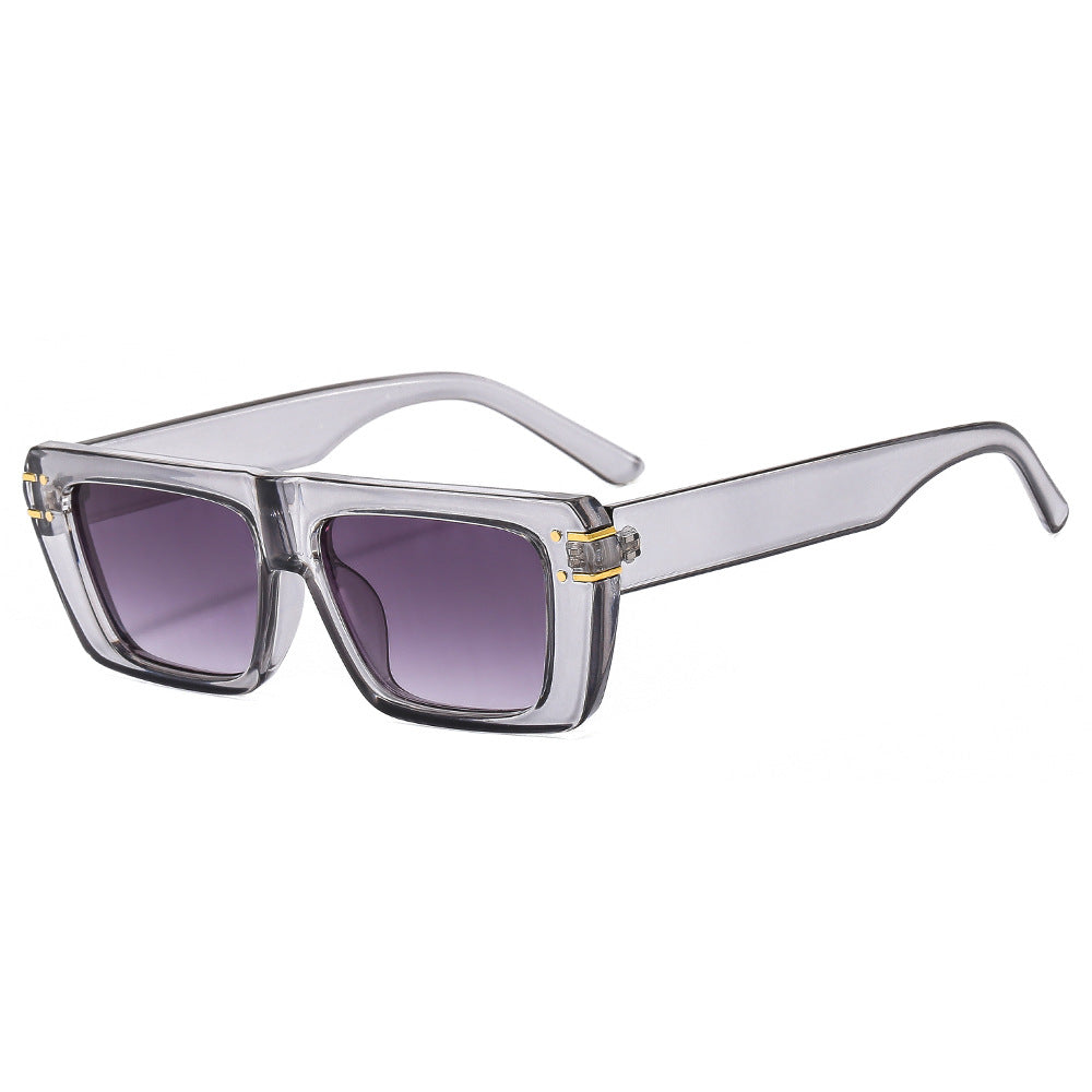 Damen modische quadratische Sonnenbrille mit glänzenden Akzenten Karnz