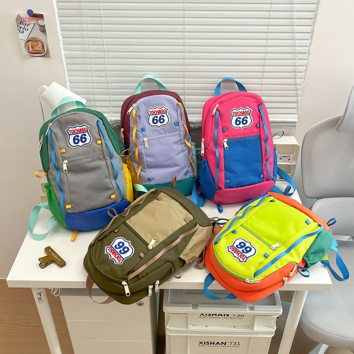 Bunte Patchwork-Rucksack Karnz
