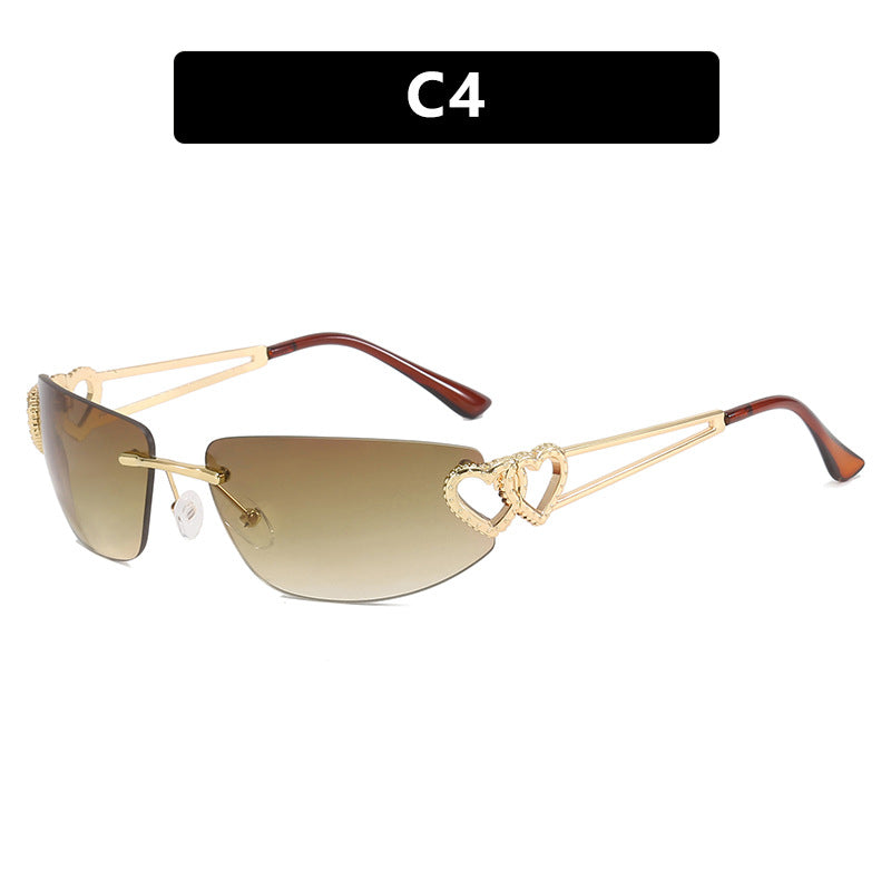 Damen Cat-Eye Sonnenbrille mit einzigartigem Herz-Design und schützendem UV-Filter Karnz