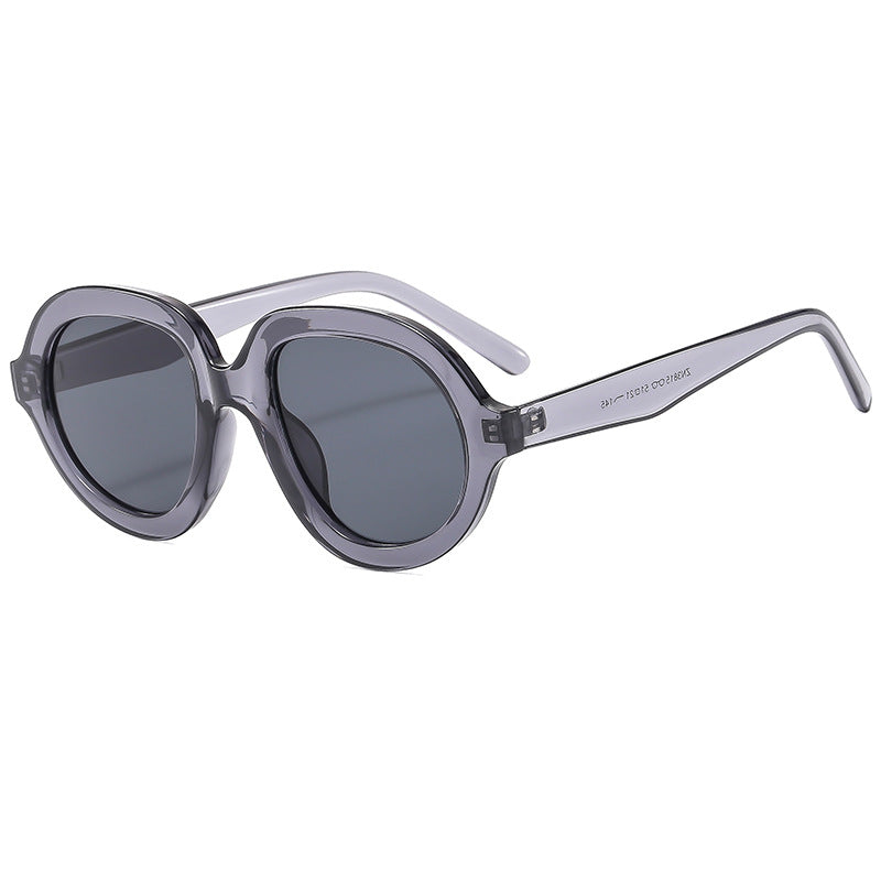 Damen modische Sonnenbrille mit breitem, ovalem Rahmen Karnz