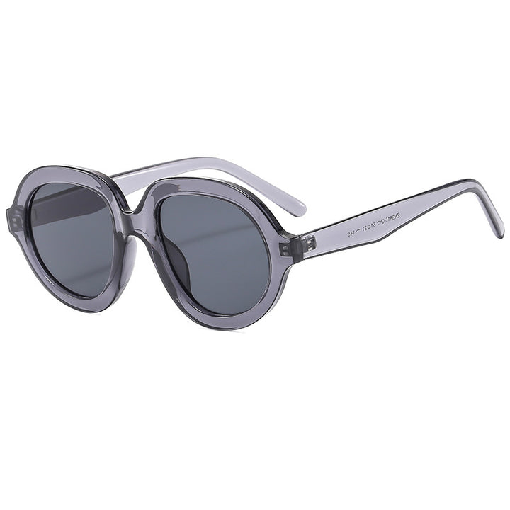 Damen modische Sonnenbrille mit breitem, ovalem Rahmen Karnz