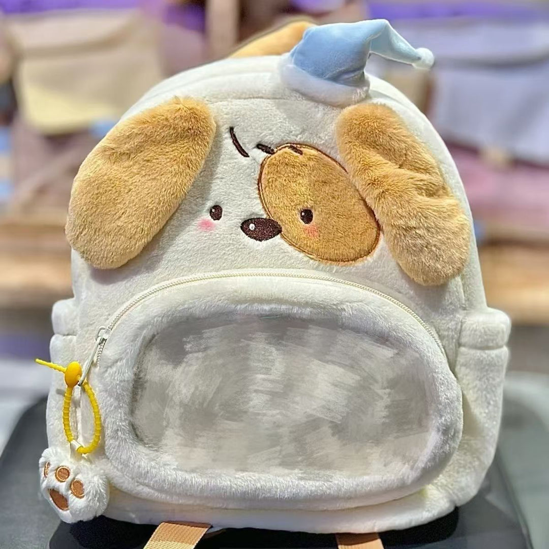 Plüsch-Rucksack mit Niedlichem Hundedesign Karnz