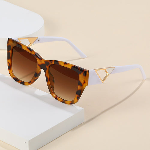Damen Oversized Sonnenbrille mit modernem Geometrischen Design und elegantem Metallakzent Karnz