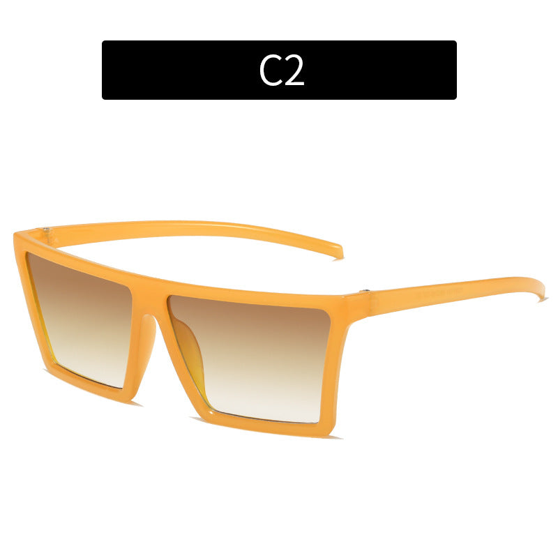 Fette rechteckige Rahmen-Sonnenbrille