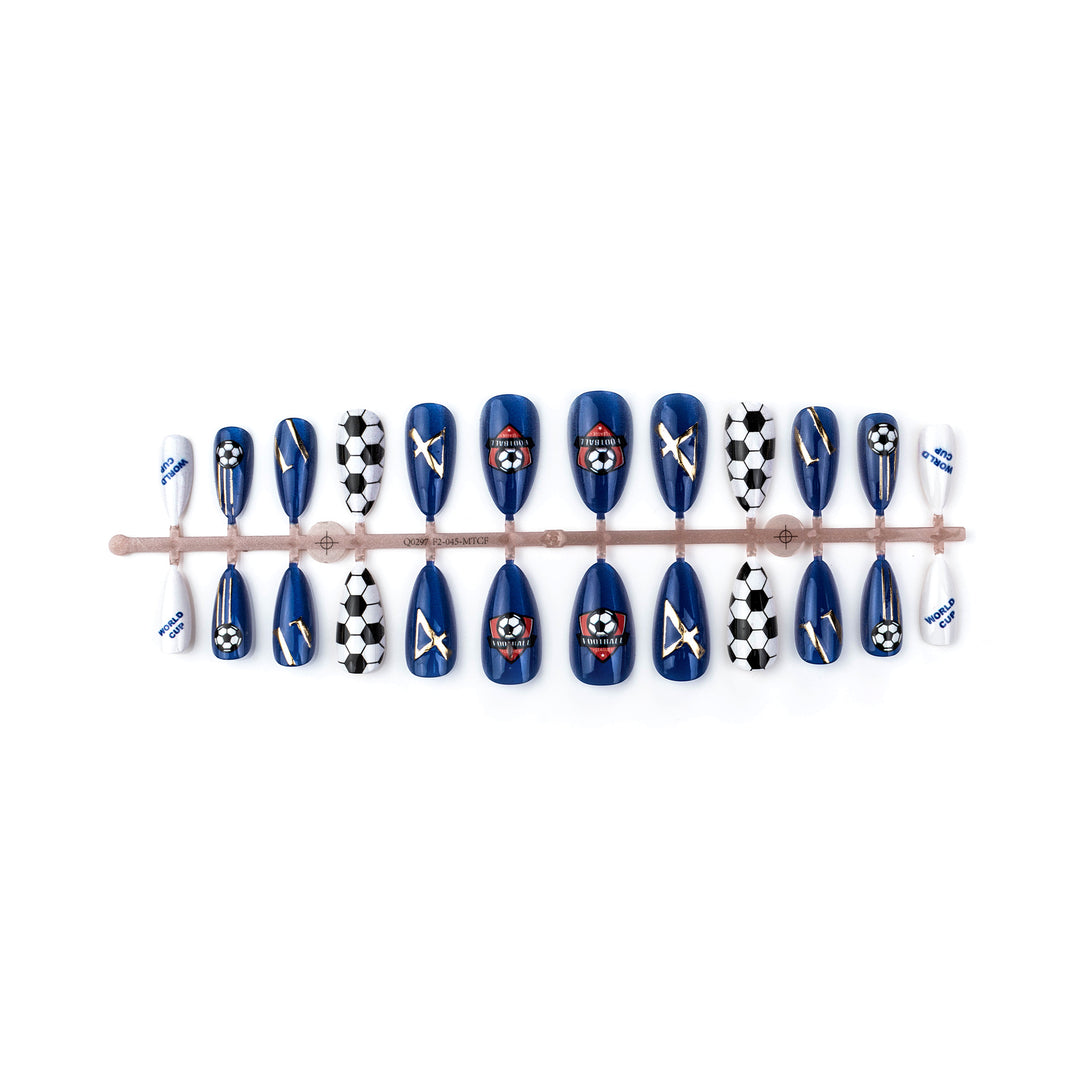 Sport-Themen Press-On Nail Art Set