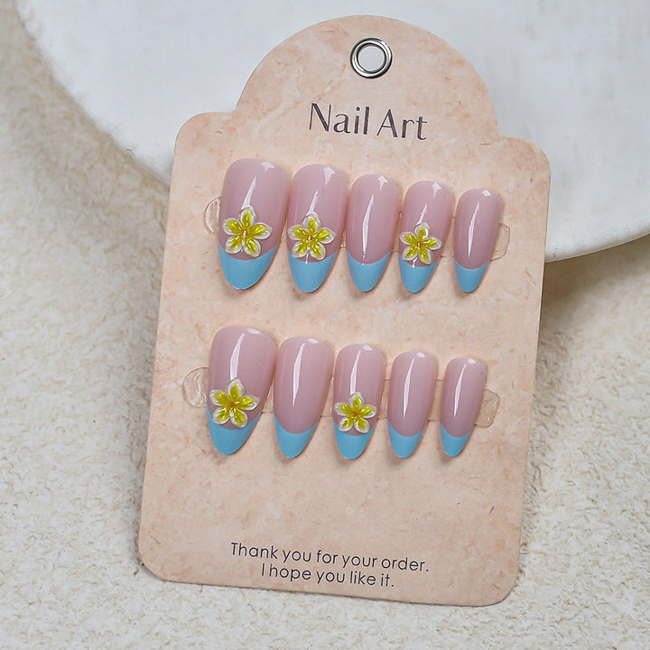 Blumen-Design Press-On Nagelset Karnz