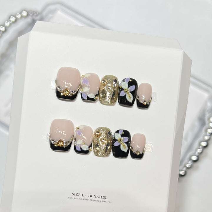 Premium Künstlerische Press-On Nagelset