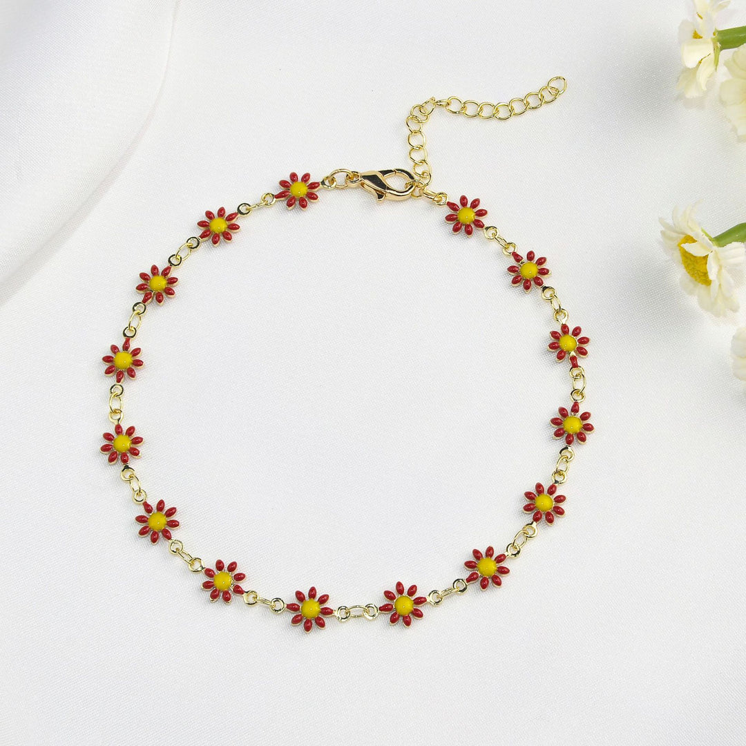 Buntes Floral Kettenarmband Karnz