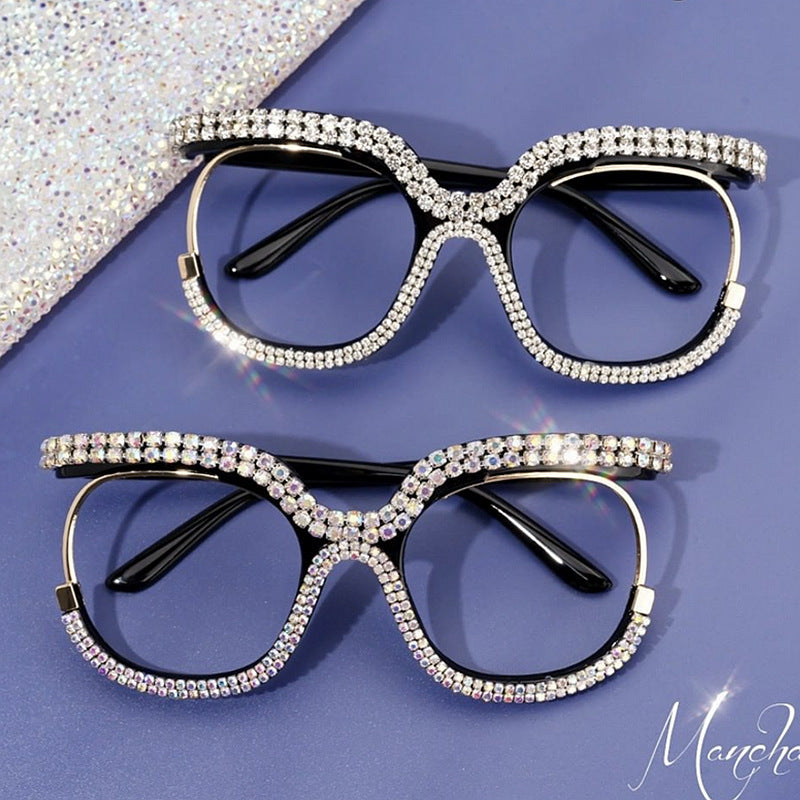 Damen Glamouröse Designer-Sonnenbrille mit funkelndem Rahmen Karnz