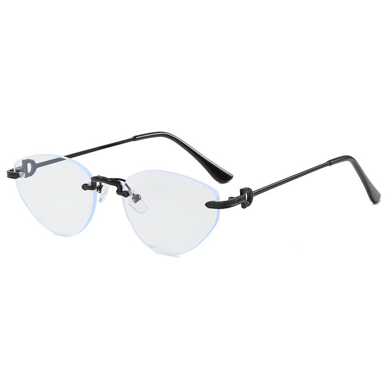 Damen Futuristische Halbrahmen Sonnenbrille Karnz