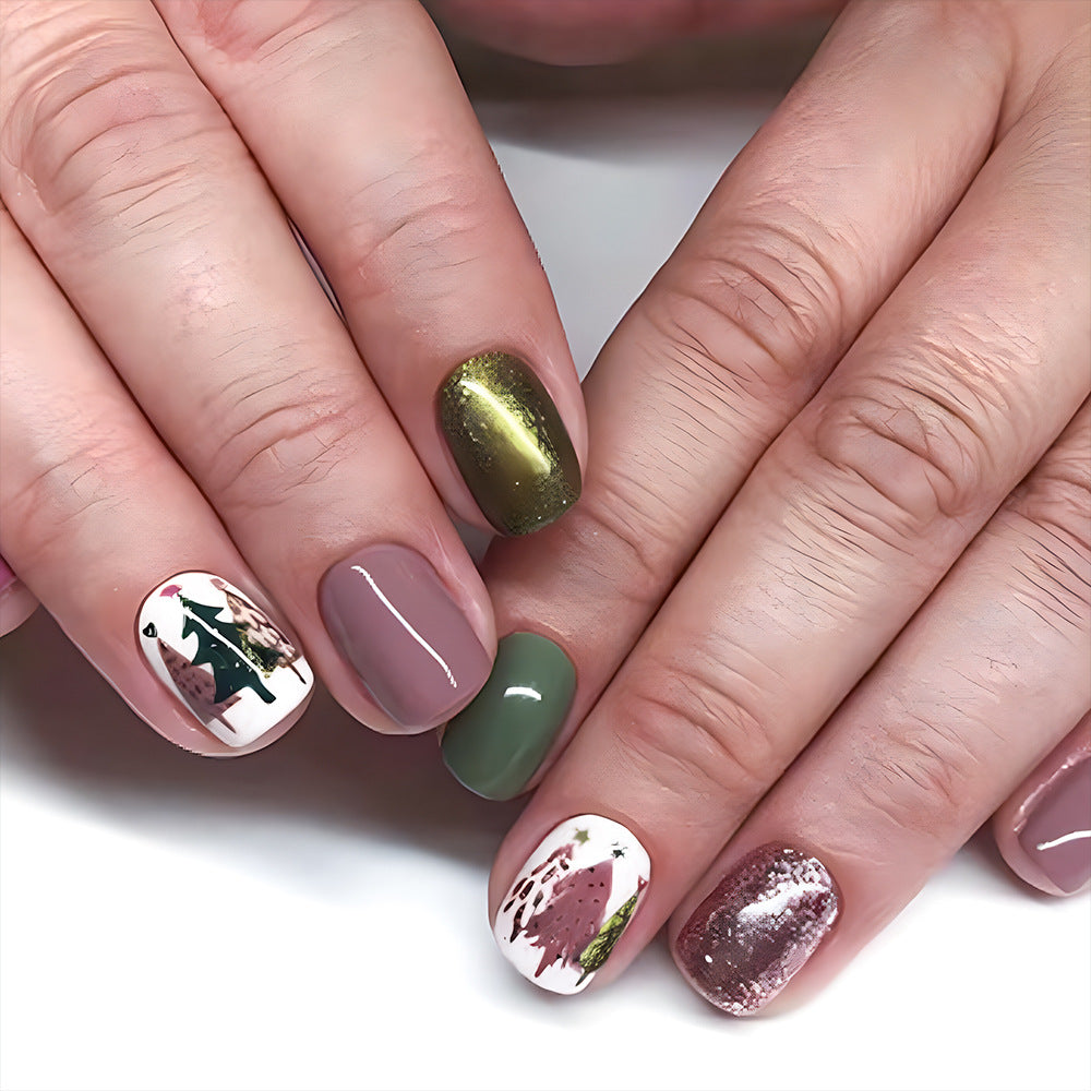 Saisonales Wald-Themen-Nagelkunst-Set Karnz
