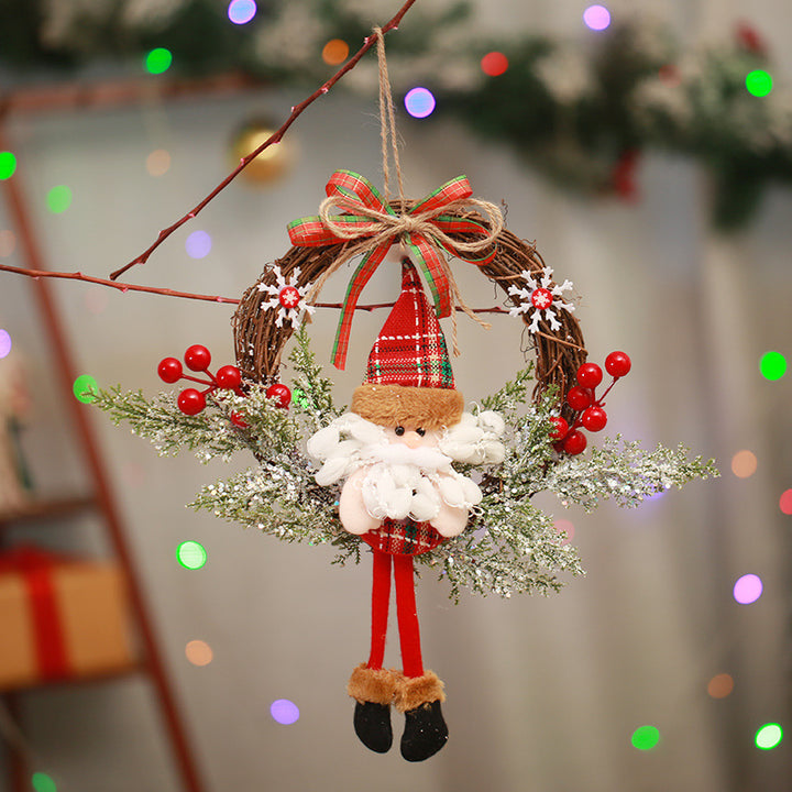 Weihnachtskranz Dekoration mit Schneemann-Design Karnz