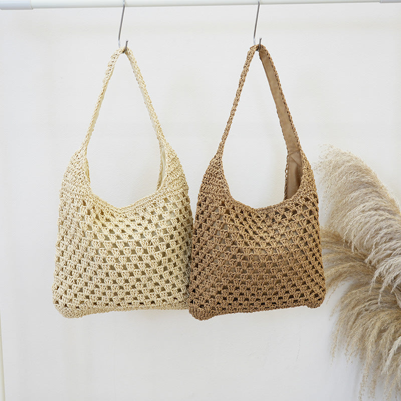 Damen Handtasche im Boho-Stil mit luftiger Häkelstruktur Karnz
