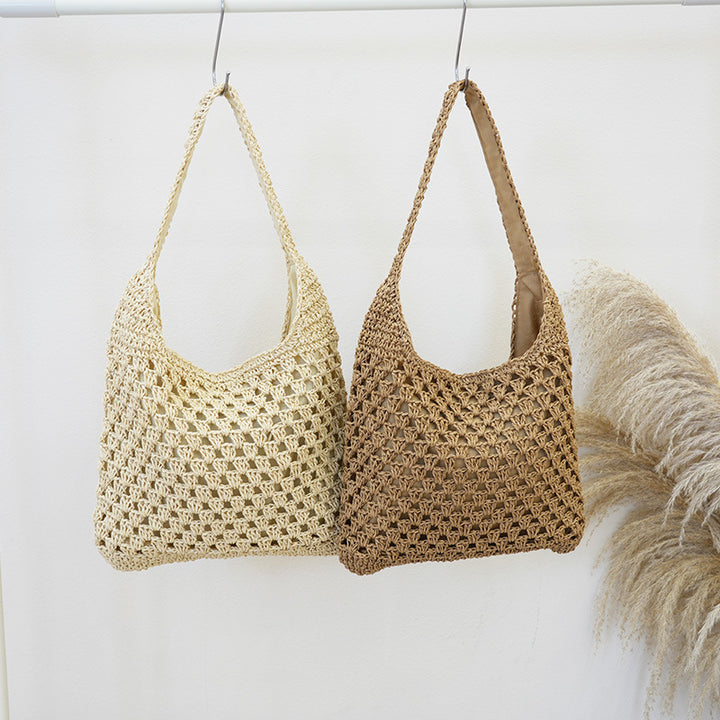 Damen Handtasche im Boho-Stil mit luftiger Häkelstruktur Karnz