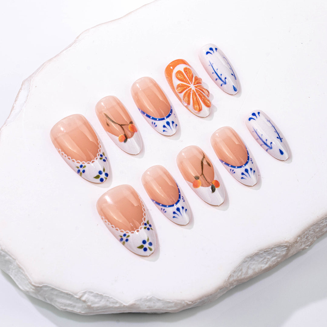 Hochwertiges Künstlerisches Press-On Nail Set