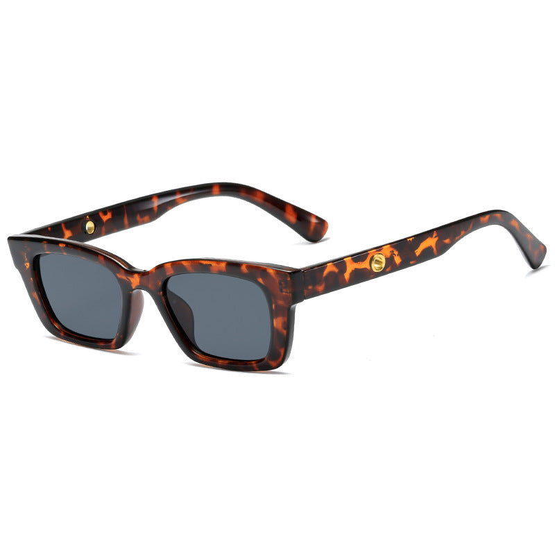 Damen trendige quadratische Sonnenbrille im Vintage-Stil Karnz