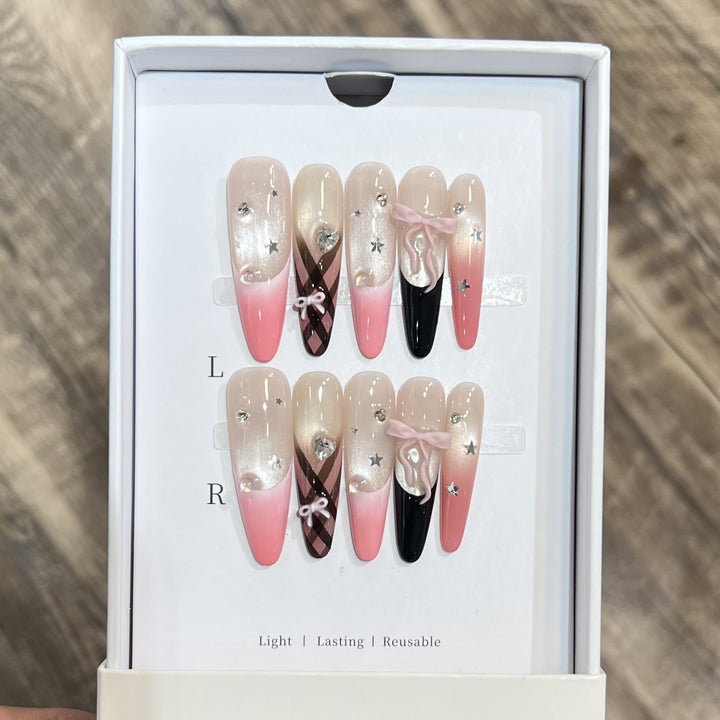 Premium Dekorative Stiletto Drucknagelset Karnz