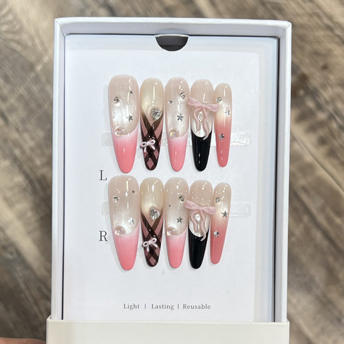 Premium Dekorative Stiletto Drucknagelset Karnz