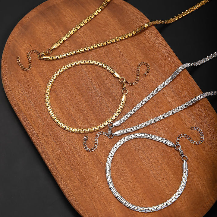 Stylisches Kettenhalsband-Set Karnz