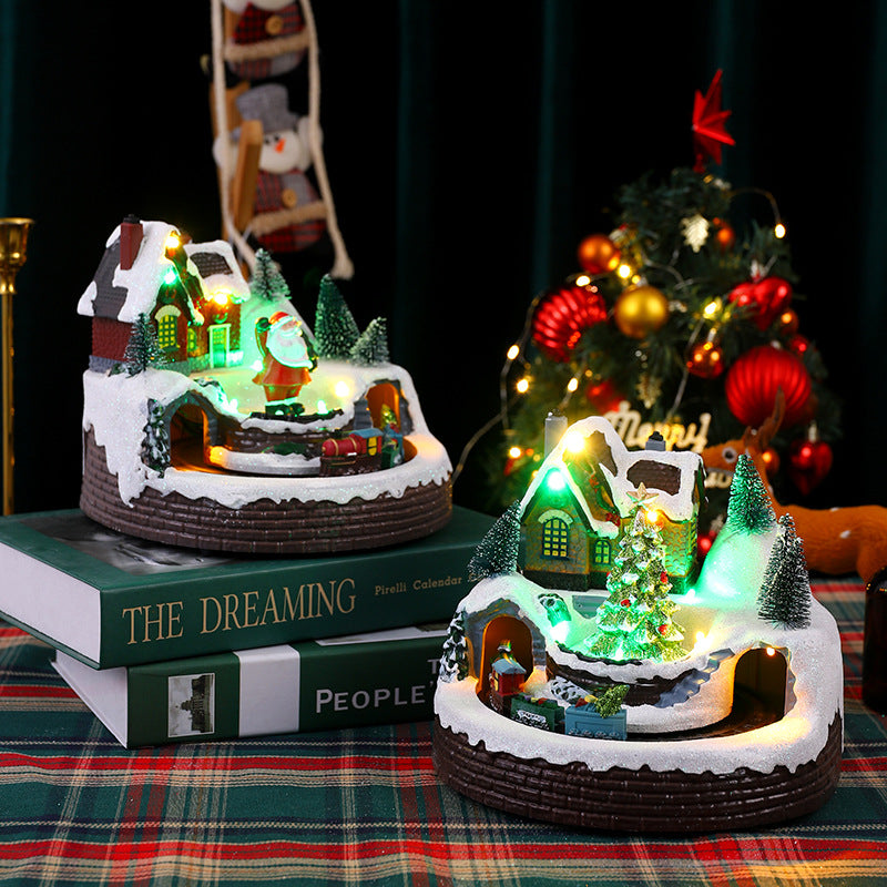 Beleuchtete Weihnachtsdorf Figur Karnz