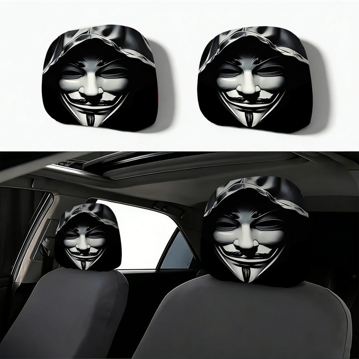 Auto-Kopfstützenbezug mit Retro-Horror-Motiv