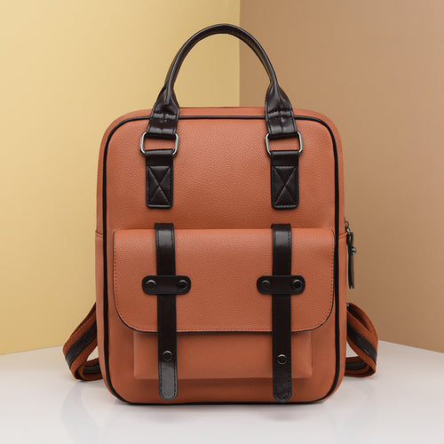 Strukturierter Leder Rucksack Karnz