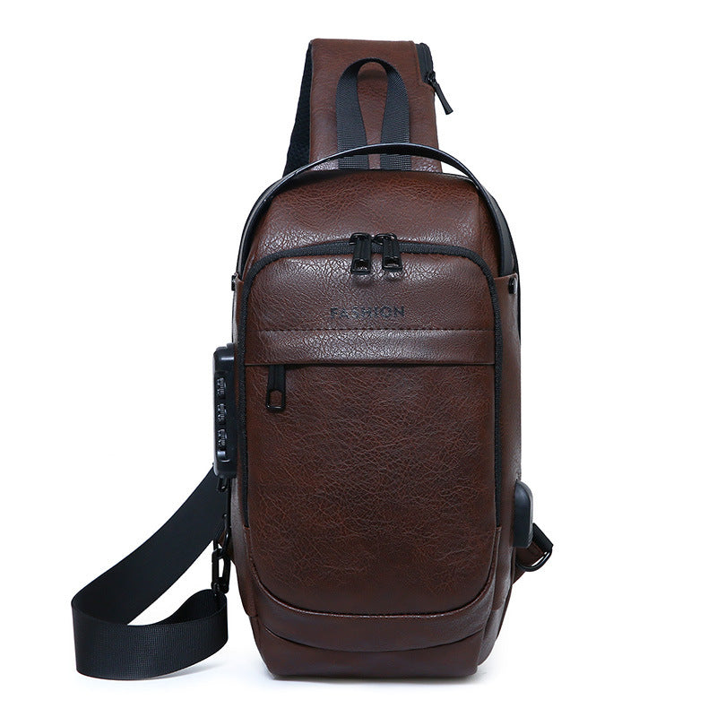 Vielseitige Leder Crossbody Sling Bag Karnz