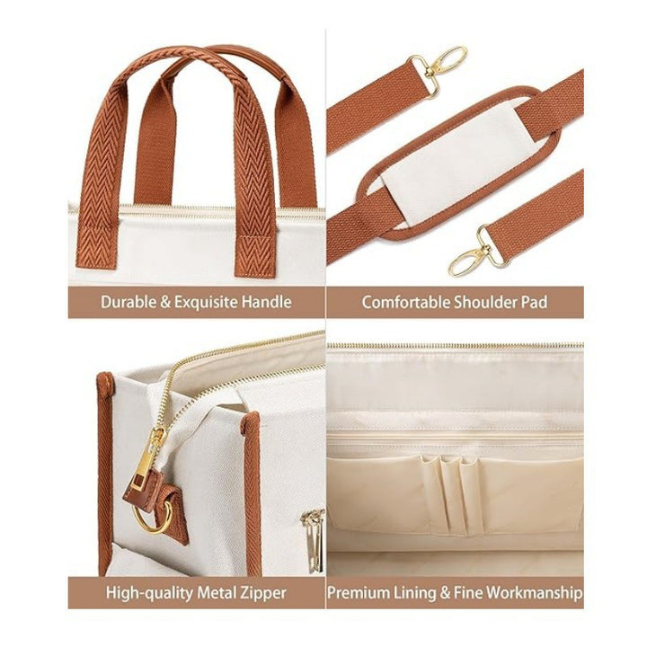 Elegante Handtasche mit Multiplem Fächersystem Karnz