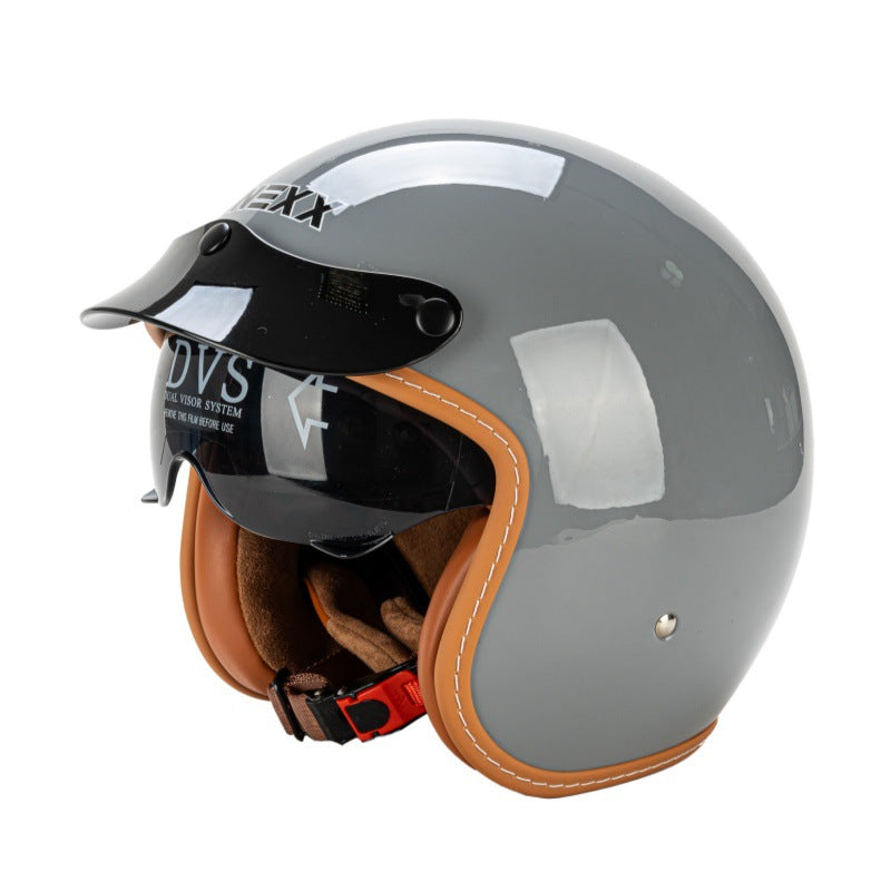 Klassischer offener Motorradhelm Karnz
