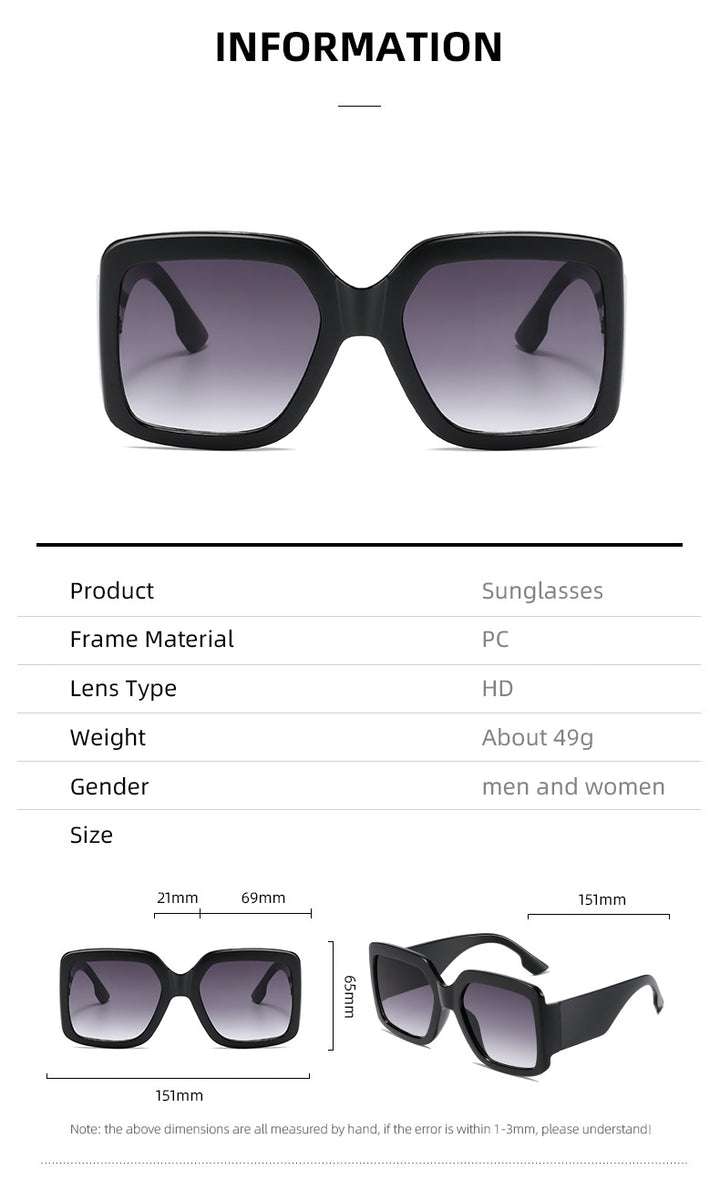 Damen moderne quadratische Sonnenbrille mit verspiegelten Gläsern Karnz