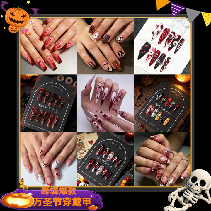 Halloween-Themen Press-On Nagelkunst Set Karnz