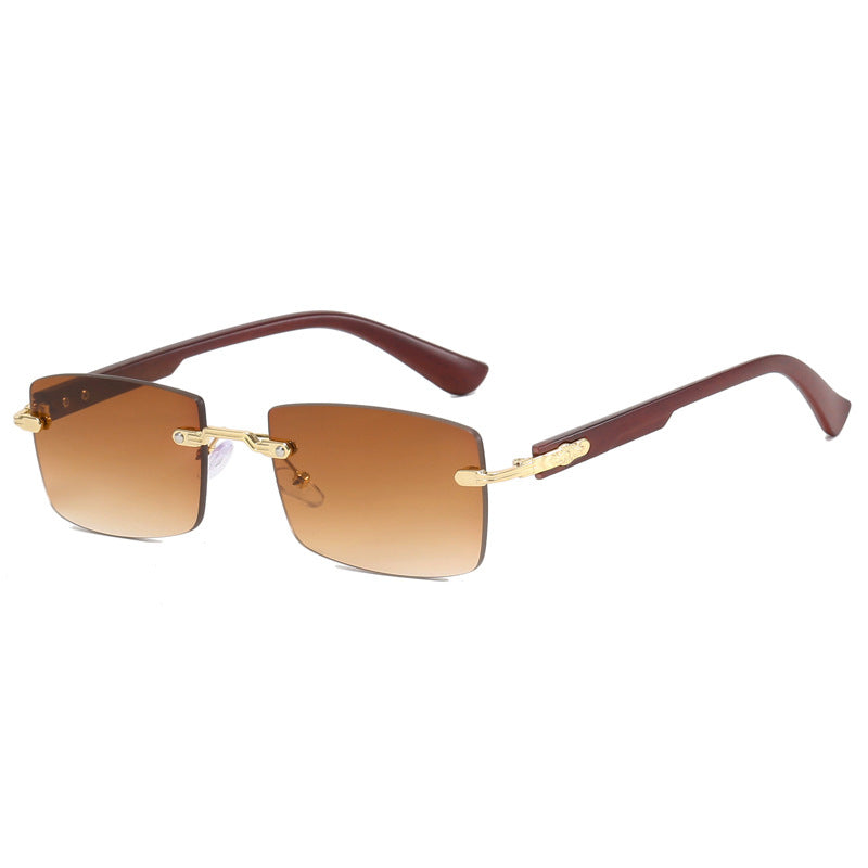 Damen modische quadratische Sonnenbrille mit exquisitem goldenen Rahmen Karnz