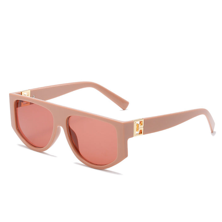 Oversized Shield-Sonnenbrille mit metallischen Akzenten Karnz