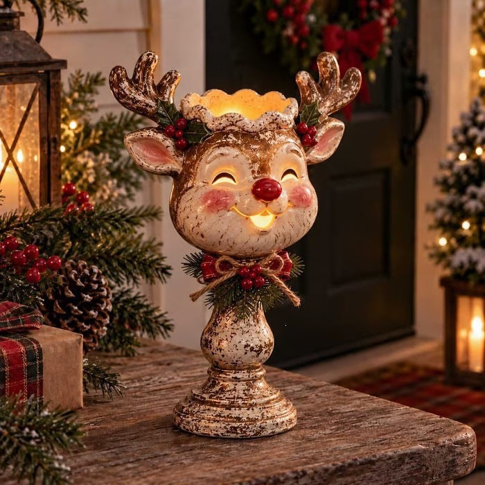 Dekorativer Weihnachtsmann Kerzenhalter Karnz