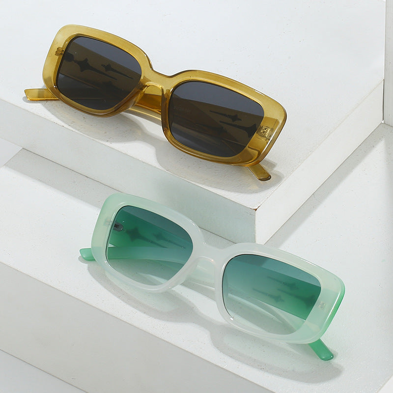Moderne Minimalistische Quadratische Rahmen Sonnenbrille Karnz