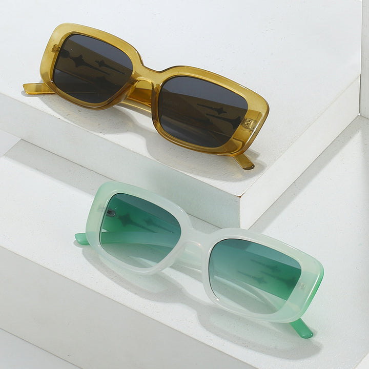 Moderne Minimalistische Quadratische Rahmen Sonnenbrille Karnz
