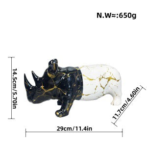Kunstvolle Rhinofigur Karnz