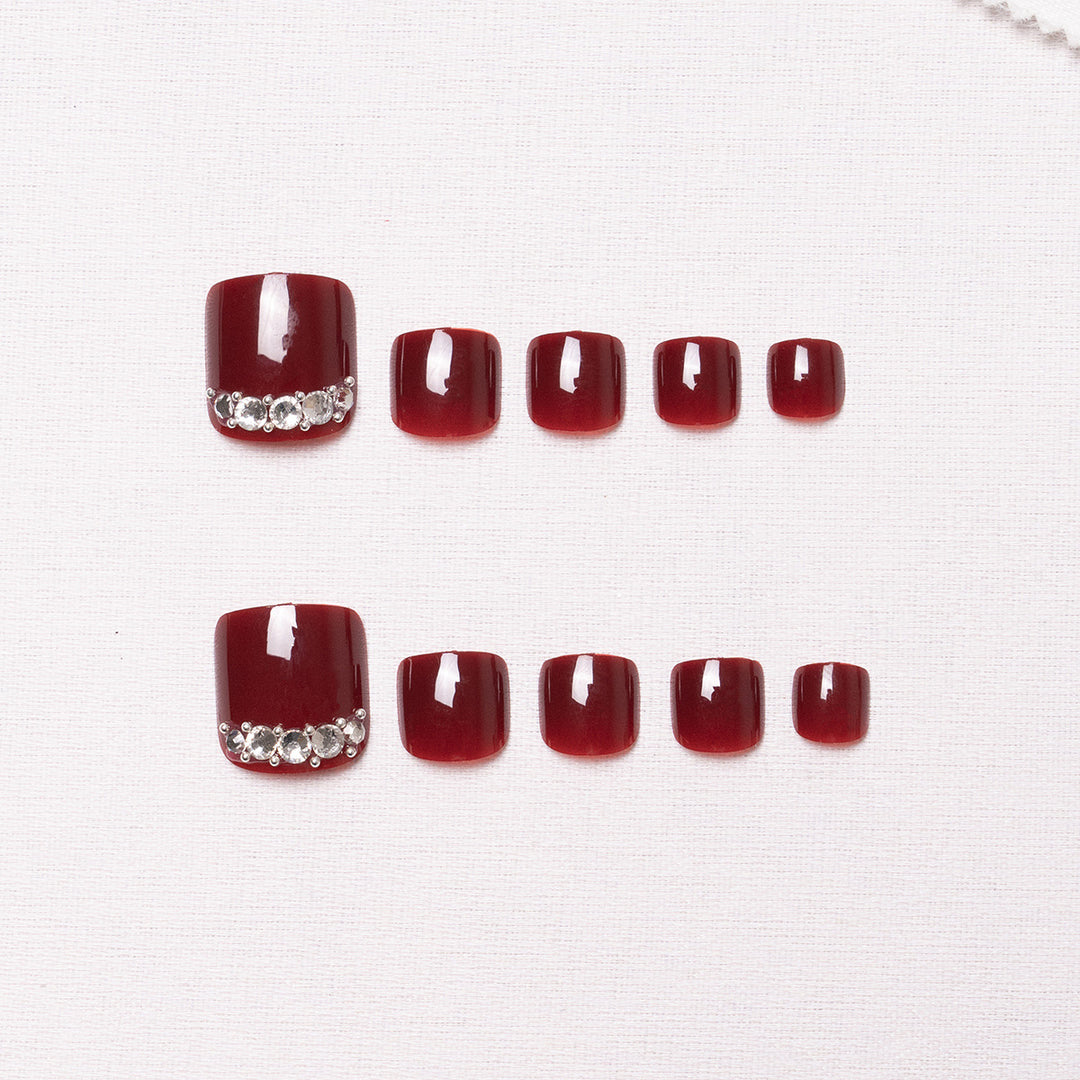 Dekorative Strass Akzent Fußnagelkunst