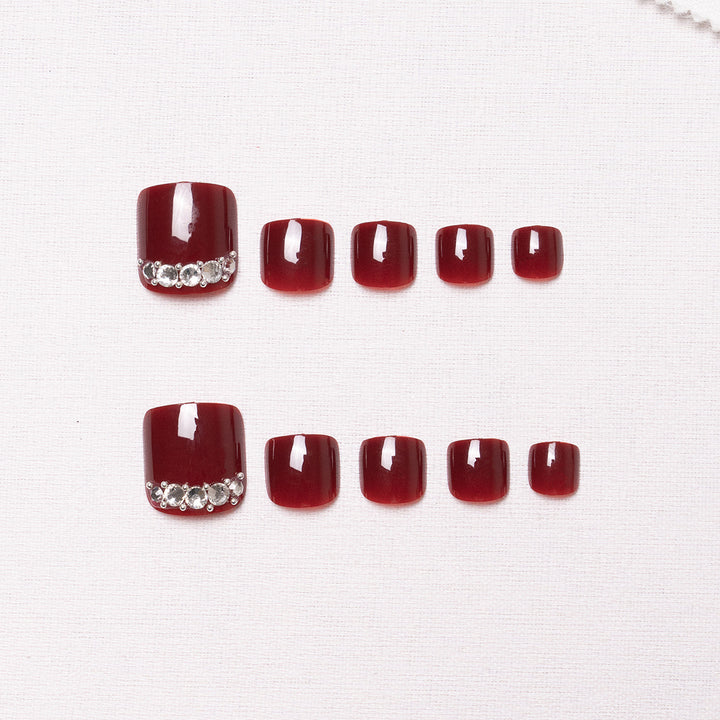 Dekorative Strass Akzent Fußnagelkunst