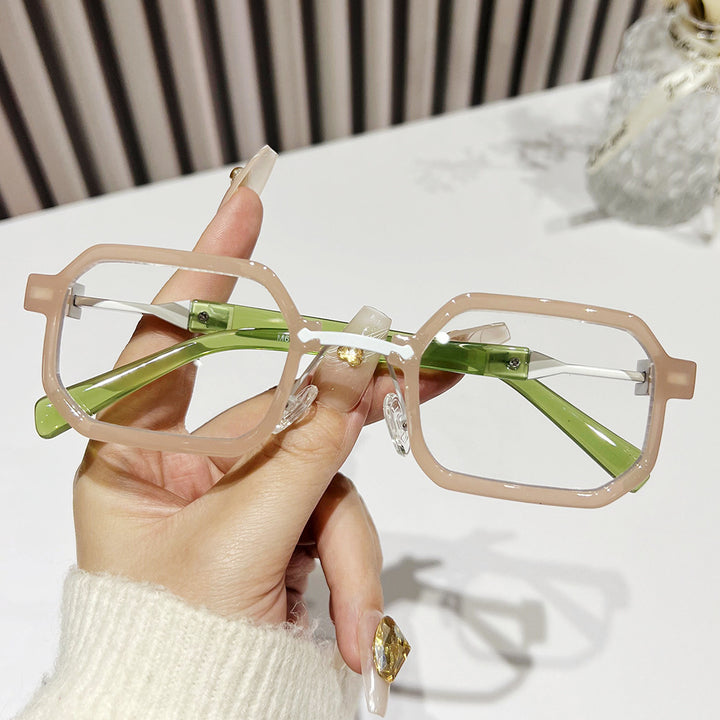 Moderne geometrische rechteckige Sonnenbrille Karnz