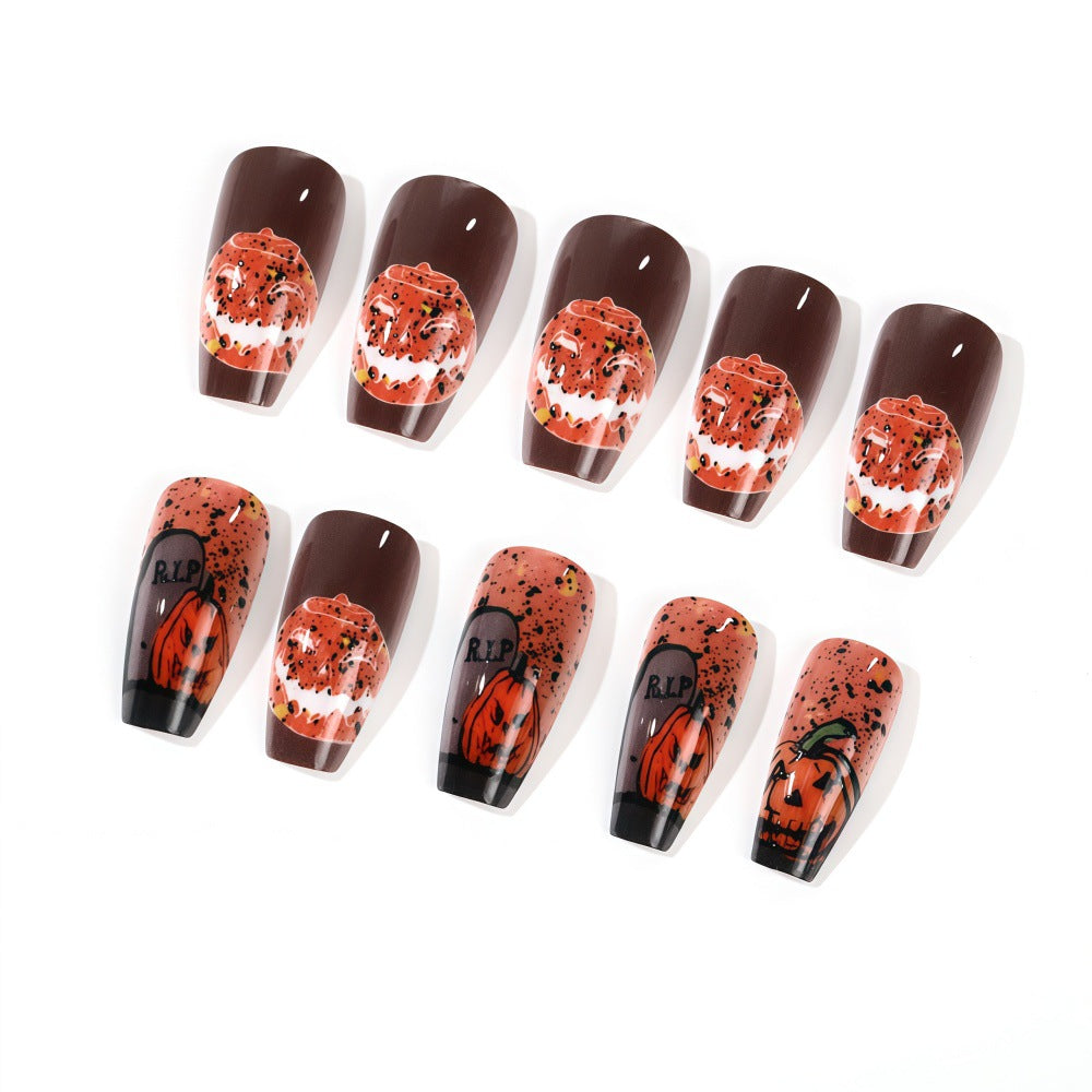 Kunstnägel mit Halloween-Motiv Karnz