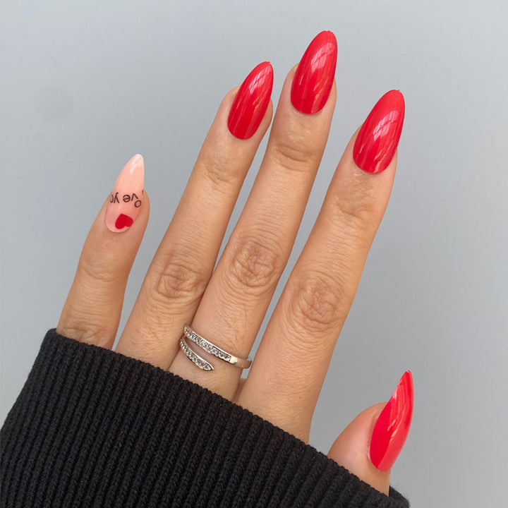 Glamouröse Glitzer-Stiletto Press-On Nägel Karnz