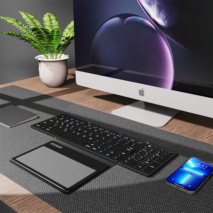 Ultra-Slim Tragbare Bluetooth-Tastatur mit Touchpad Karnz