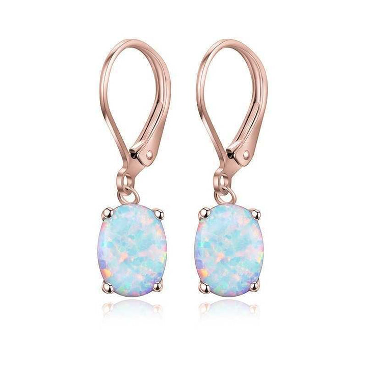 Opal-beschichtete Pendelohrringe Karnz