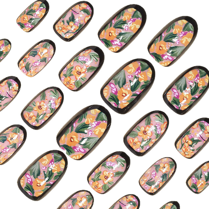 Saisonales thematisiertes Press-On-Nagelkunst-Set Karnz
