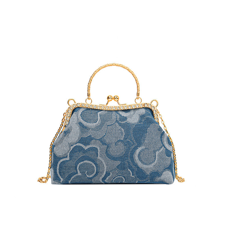 Vintage Floral Muster Handtasche