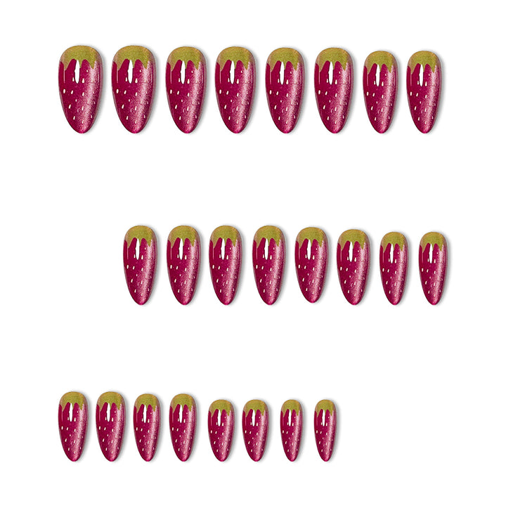 Erdbeer-Themen-Acryl-Nagelverzierungen Karnz