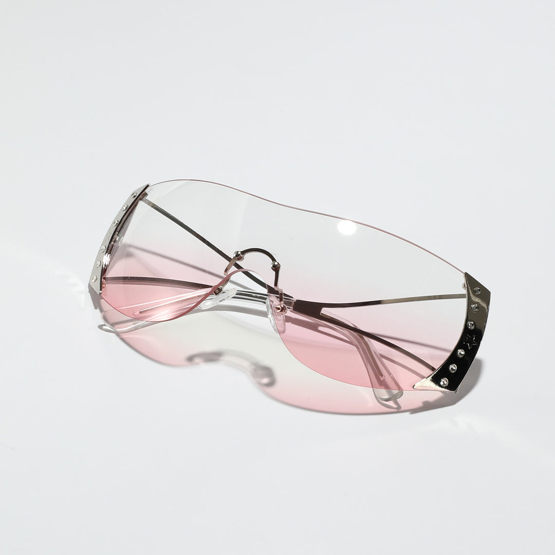 Damen futuristische Sonnenbrille mit stilvollem Rahmen und hochgradigem UV-Schutz Karnz