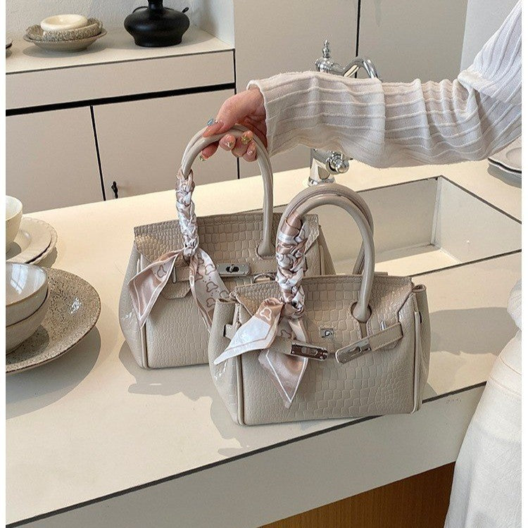 Elegante Krokodil-Prägung Handtasche Karnz